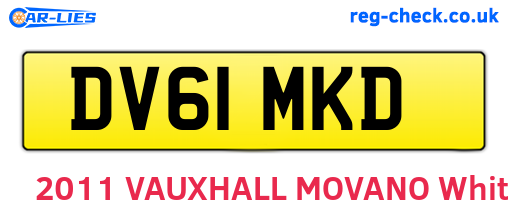DV61MKD are the vehicle registration plates.