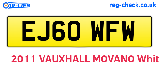 EJ60WFW are the vehicle registration plates.