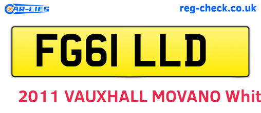 FG61LLD are the vehicle registration plates.