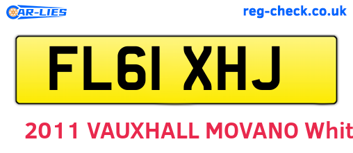 FL61XHJ are the vehicle registration plates.