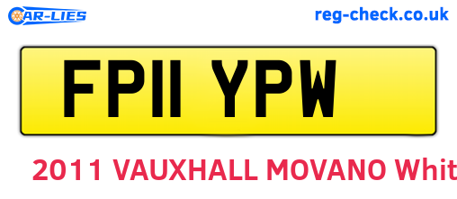 FP11YPW are the vehicle registration plates.