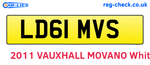 LD61MVS are the vehicle registration plates.