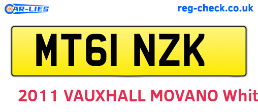 MT61NZK are the vehicle registration plates.