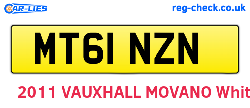 MT61NZN are the vehicle registration plates.