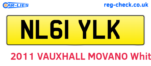 NL61YLK are the vehicle registration plates.