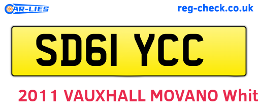 SD61YCC are the vehicle registration plates.