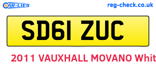 SD61ZUC are the vehicle registration plates.