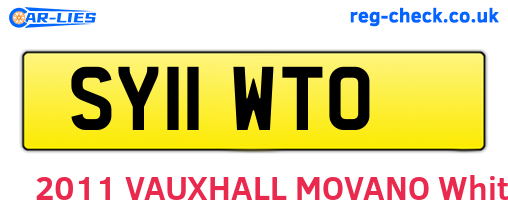 SY11WTO are the vehicle registration plates.