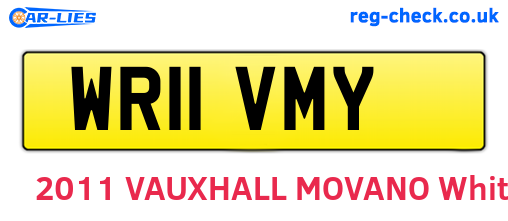 WR11VMY are the vehicle registration plates.