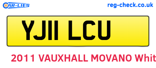 YJ11LCU are the vehicle registration plates.