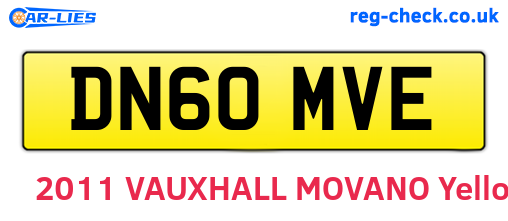 DN60MVE are the vehicle registration plates.