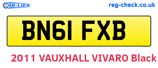 BN61FXB are the vehicle registration plates.