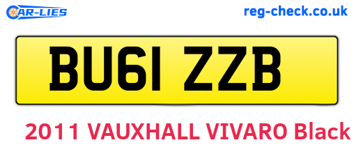 BU61ZZB are the vehicle registration plates.
