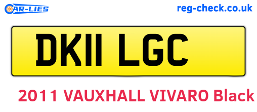 DK11LGC are the vehicle registration plates.