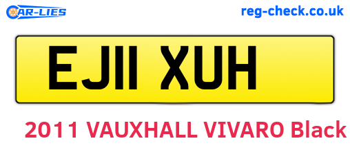 EJ11XUH are the vehicle registration plates.