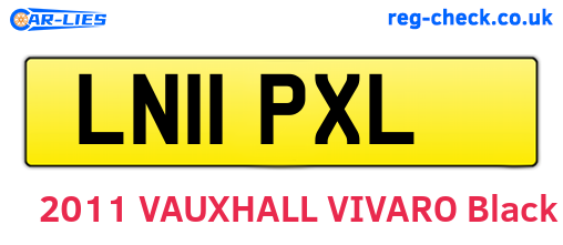 LN11PXL are the vehicle registration plates.