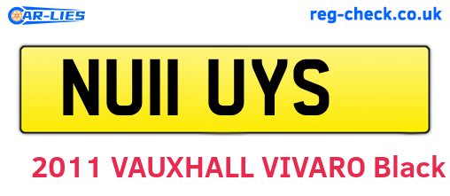 NU11UYS are the vehicle registration plates.