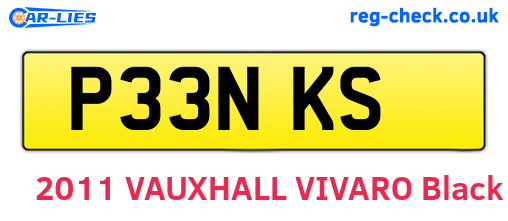 P33NKS are the vehicle registration plates.