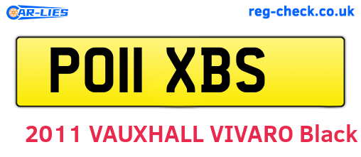 PO11XBS are the vehicle registration plates.