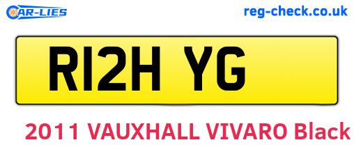 R12HYG are the vehicle registration plates.