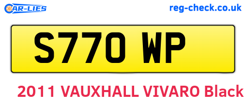 S77OWP are the vehicle registration plates.