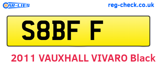 S8BFF are the vehicle registration plates.