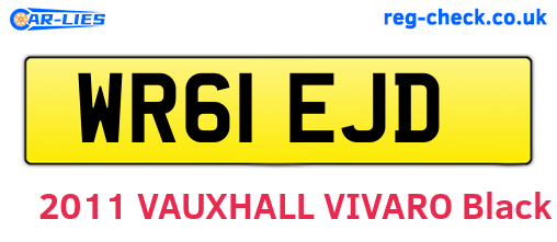 WR61EJD are the vehicle registration plates.
