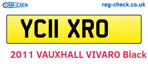 YC11XRO are the vehicle registration plates.