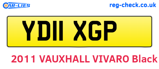 YD11XGP are the vehicle registration plates.