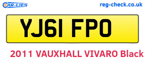 YJ61FPO are the vehicle registration plates.