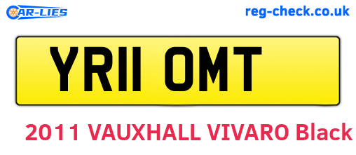 YR11OMT are the vehicle registration plates.