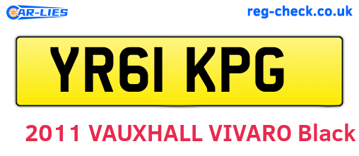 YR61KPG are the vehicle registration plates.