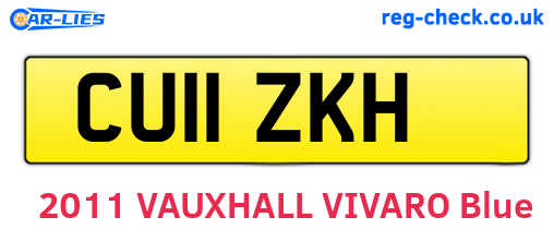 CU11ZKH are the vehicle registration plates.