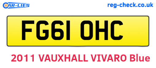 FG61OHC are the vehicle registration plates.