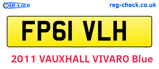FP61VLH are the vehicle registration plates.