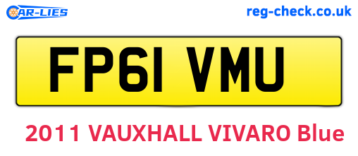 FP61VMU are the vehicle registration plates.