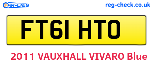 FT61HTO are the vehicle registration plates.