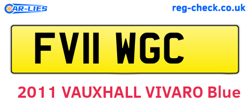 FV11WGC are the vehicle registration plates.