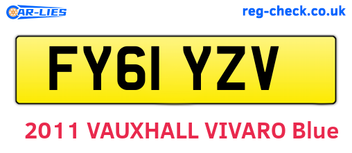 FY61YZV are the vehicle registration plates.