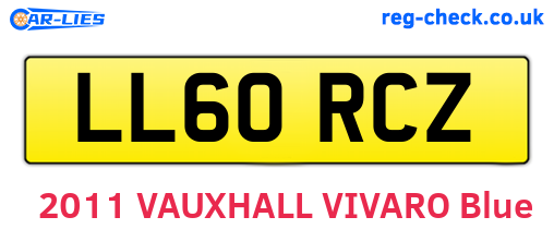 LL60RCZ are the vehicle registration plates.