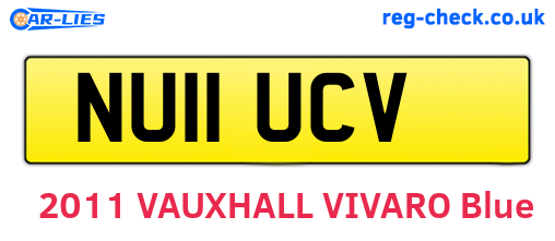 NU11UCV are the vehicle registration plates.