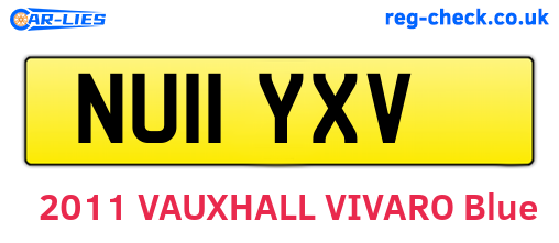 NU11YXV are the vehicle registration plates.