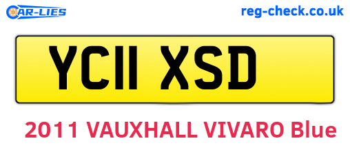 YC11XSD are the vehicle registration plates.
