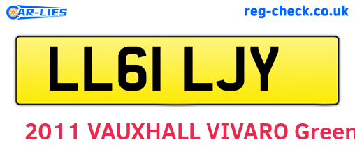 LL61LJY are the vehicle registration plates.