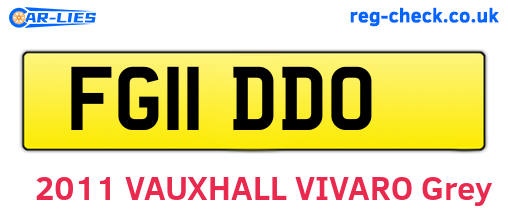 FG11DDO are the vehicle registration plates.