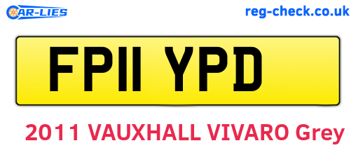 FP11YPD are the vehicle registration plates.