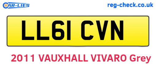 LL61CVN are the vehicle registration plates.