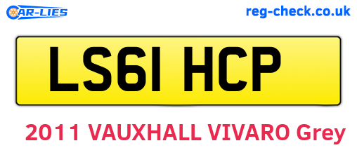 LS61HCP are the vehicle registration plates.