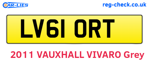 LV61ORT are the vehicle registration plates.