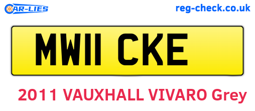 MW11CKE are the vehicle registration plates.